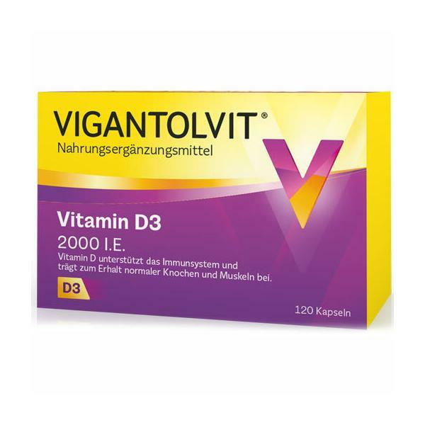 VIGANTOLVIT 2000 I.E. (масляный витамин D3) в капсулах, 120 шт. VIGANTOLVIT 2000 I.E. (масляный витамин D3) в капсулах, 120 шт.